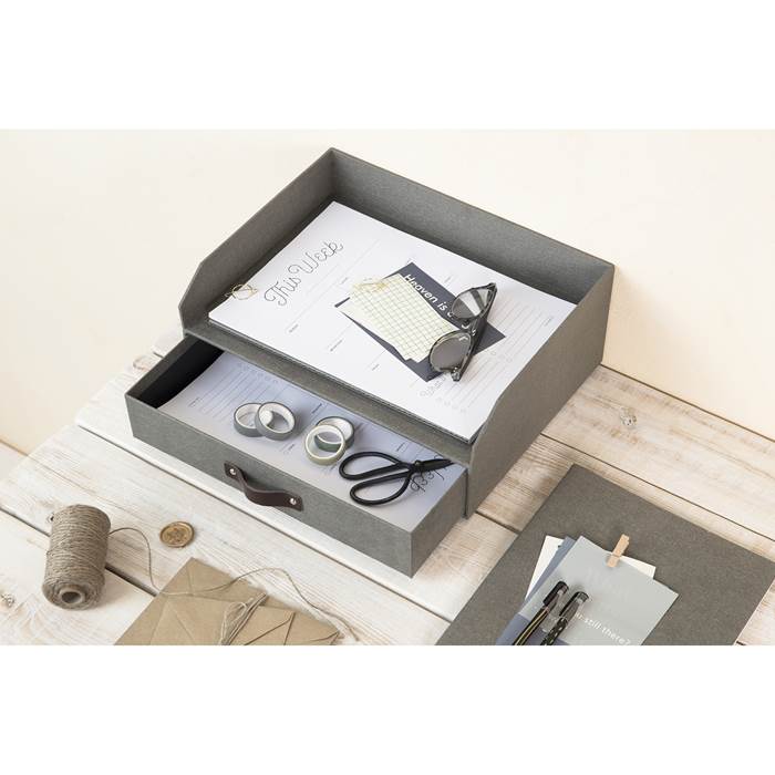 Brevkorg Walter canvas grå - 9