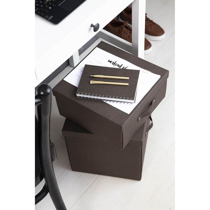 Box Bigso Levi canvas brun - 6