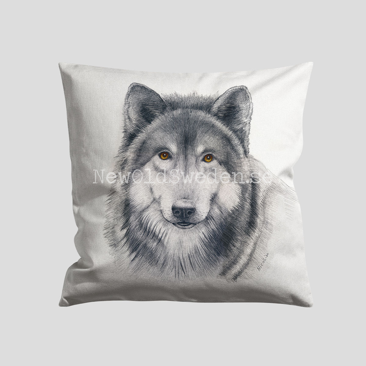 WOOLFIE 50x50 Kuddfodral - Charlotte Nicolin