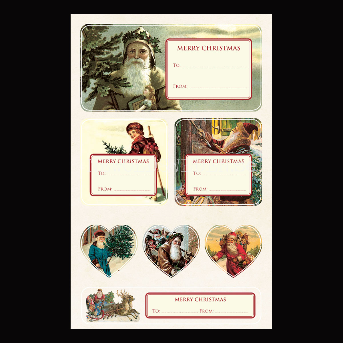Vintage Stickers & Paketetiketter - TOMTAR - 2