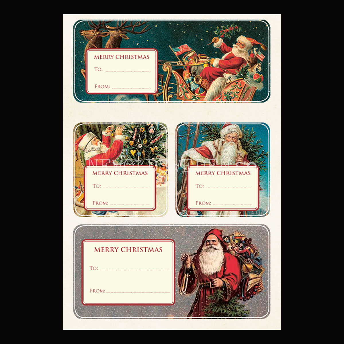 Vintage Stickers & Paketetiketter - TOMTAR - 3