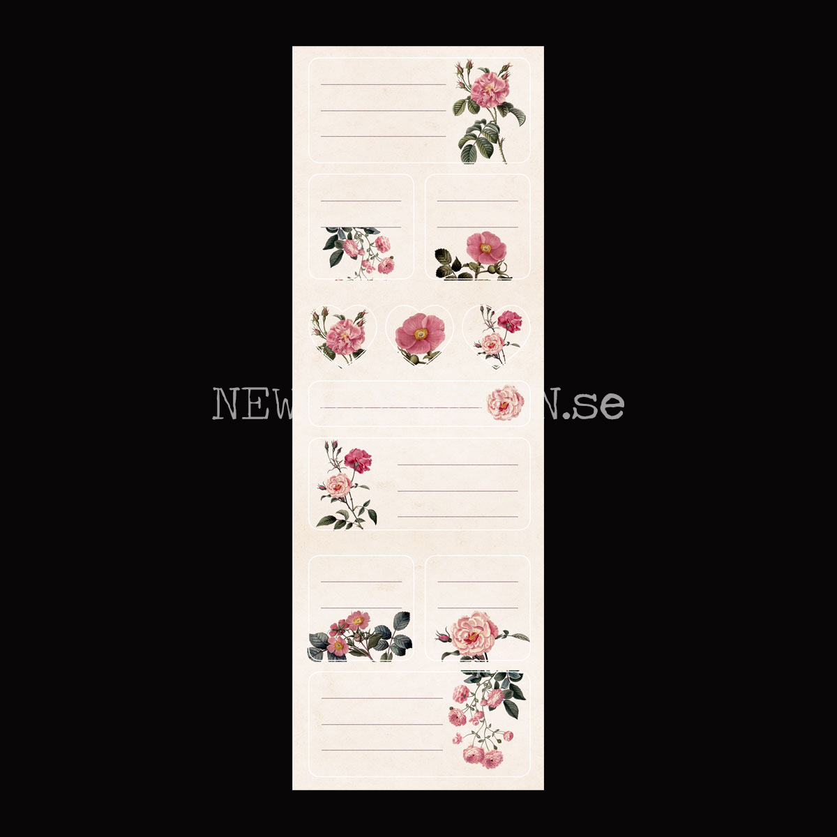 Vintage Stickers & Paketetiketter - ROSOR