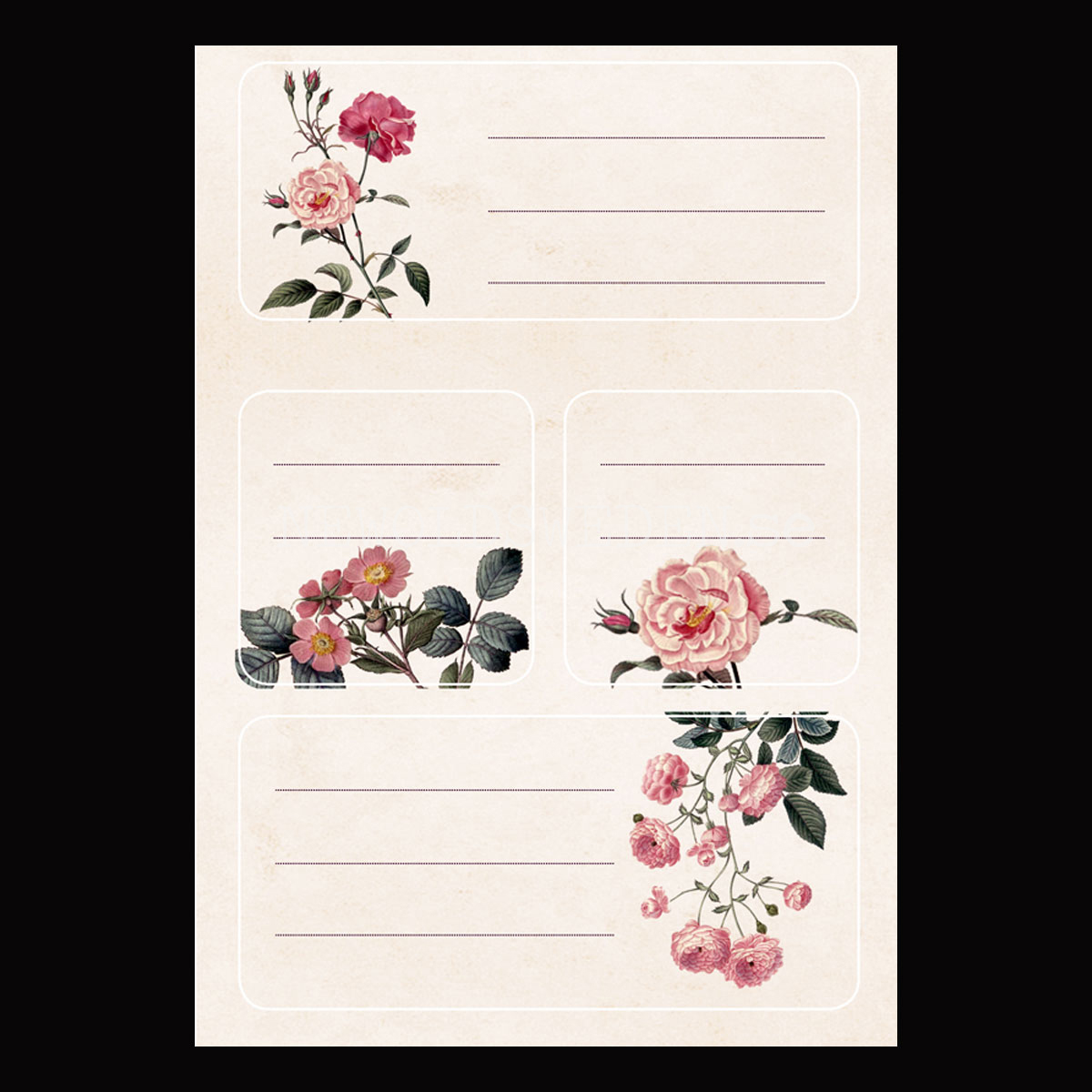 Vintage Stickers & Paketetiketter - ROSOR - 3