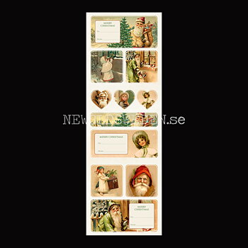 Vintage Stickers & Paketetiketter - JULMOTIV