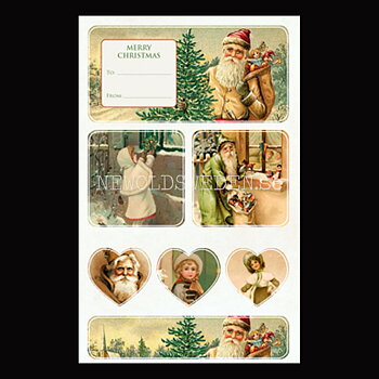 Vintage Stickers & Paketetiketter - JULMOTIV