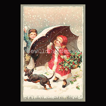 Julkort Vintage Vykort Nr: 336 - 10 x 15 cm - 435
