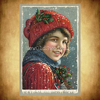 Julkort Vintage Vykort Nr: 335 - 10 x 15 cm - 435