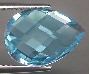 Piedra preciosa de topacio azul suizo natural genuino de 14x10 mm de lujo de 5,77 ct