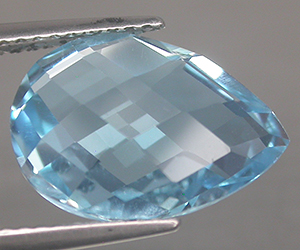 Piedra preciosa de topacio azul suizo natural genuino de 14x10 mm de lujo de 5,77 ct - 2