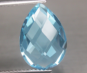 Piedra preciosa de topacio azul suizo natural genuino de 14x10 mm de lujo de 5,77 ct - 3
