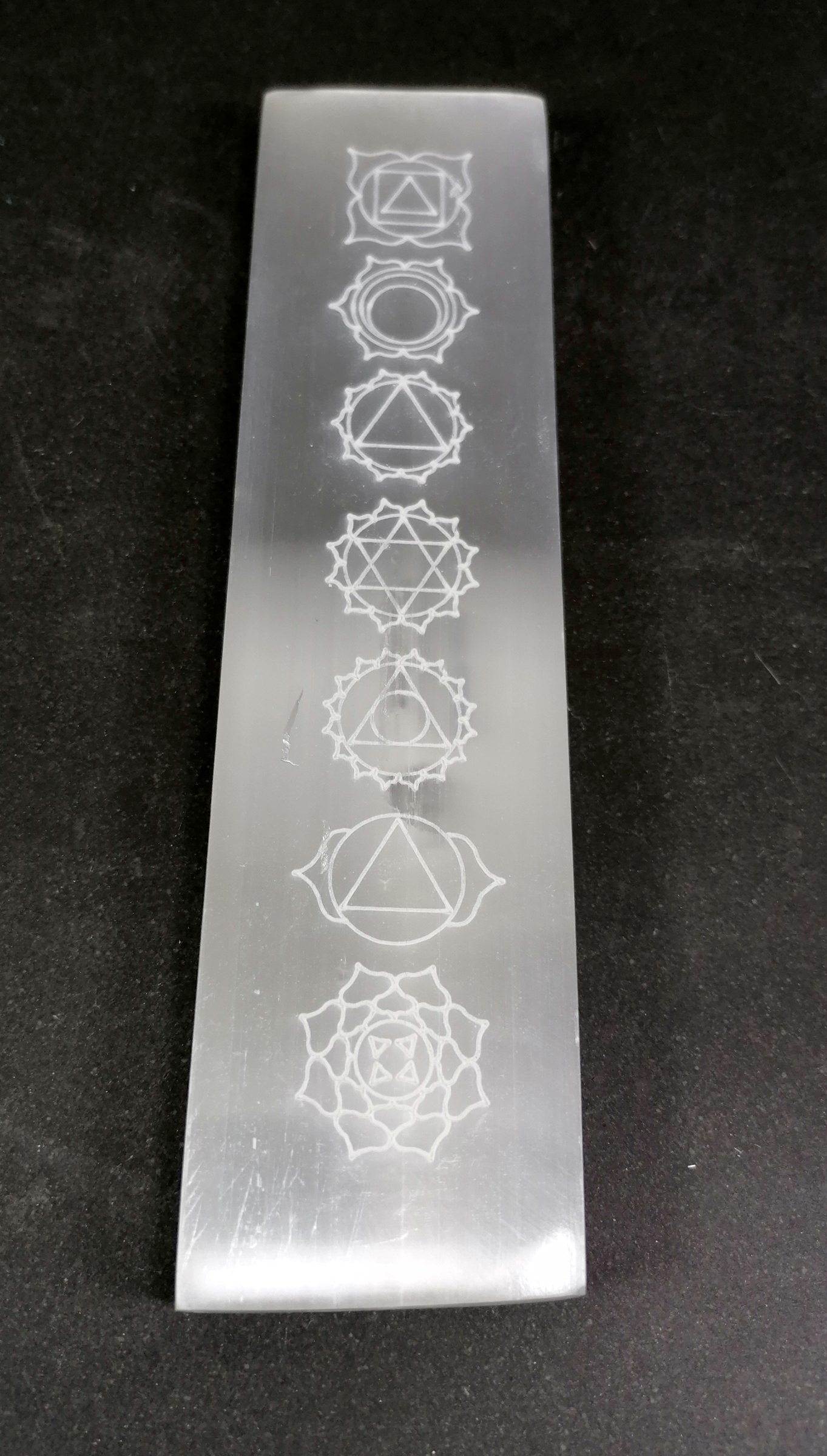 Chakra Platta av Selenit - 15cm - 2