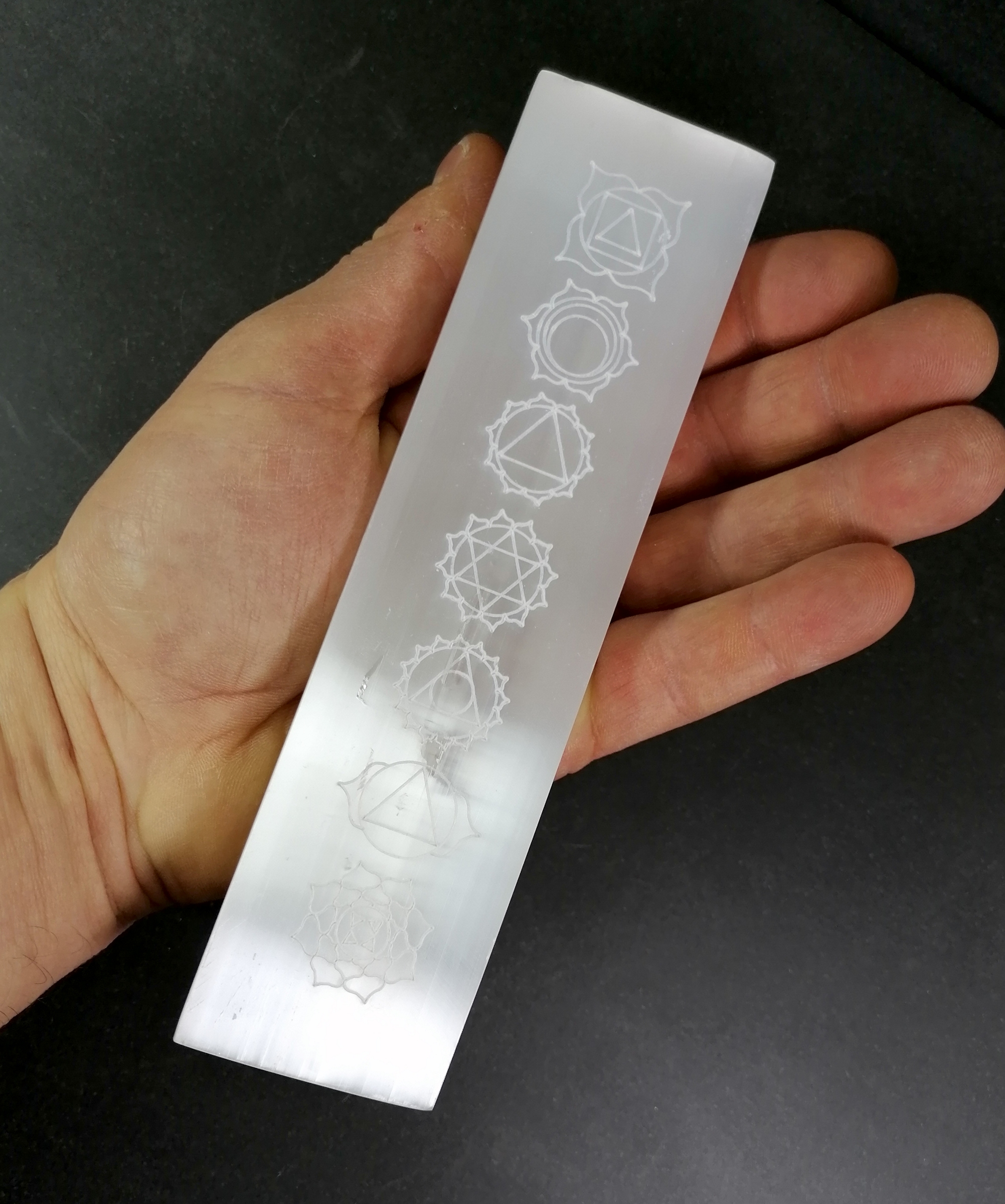 Chakra Platta av Selenit - 15cm