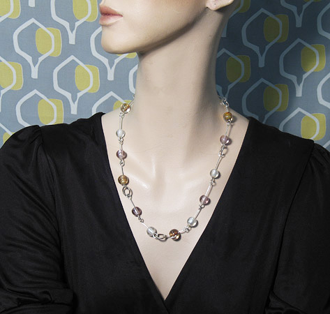 Rings Silver Halsband Grönt - 5