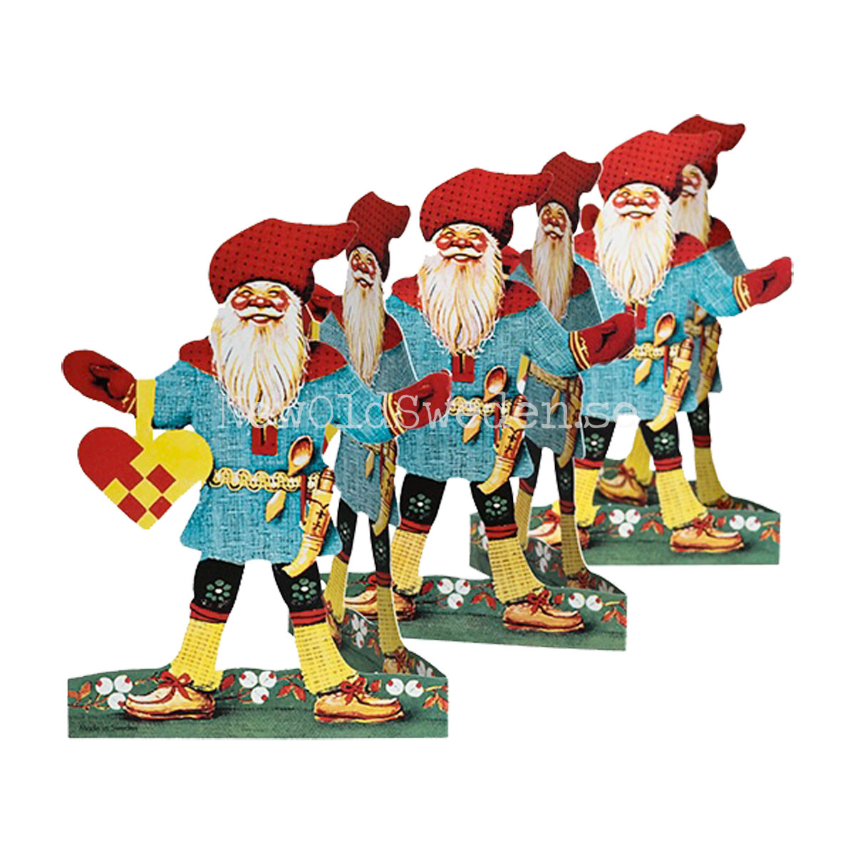 Pappersrader Tomte Fläthjärta - 60 x 14 cm - R14 - 6