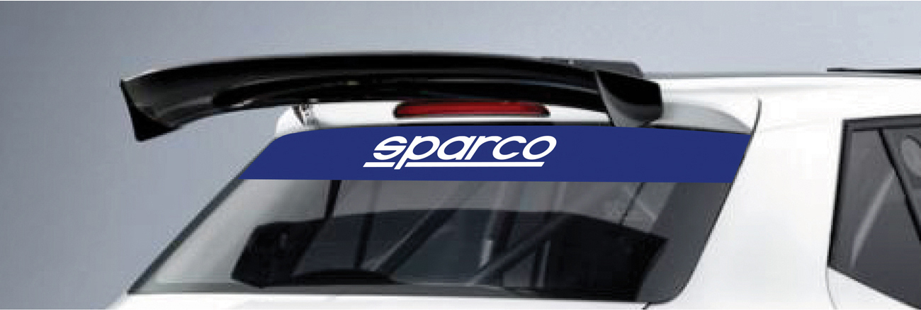 Vindrutedekal, Sparco, bakruta