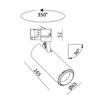 DESIGNLIGHT P-820B 20W 3000K Svart