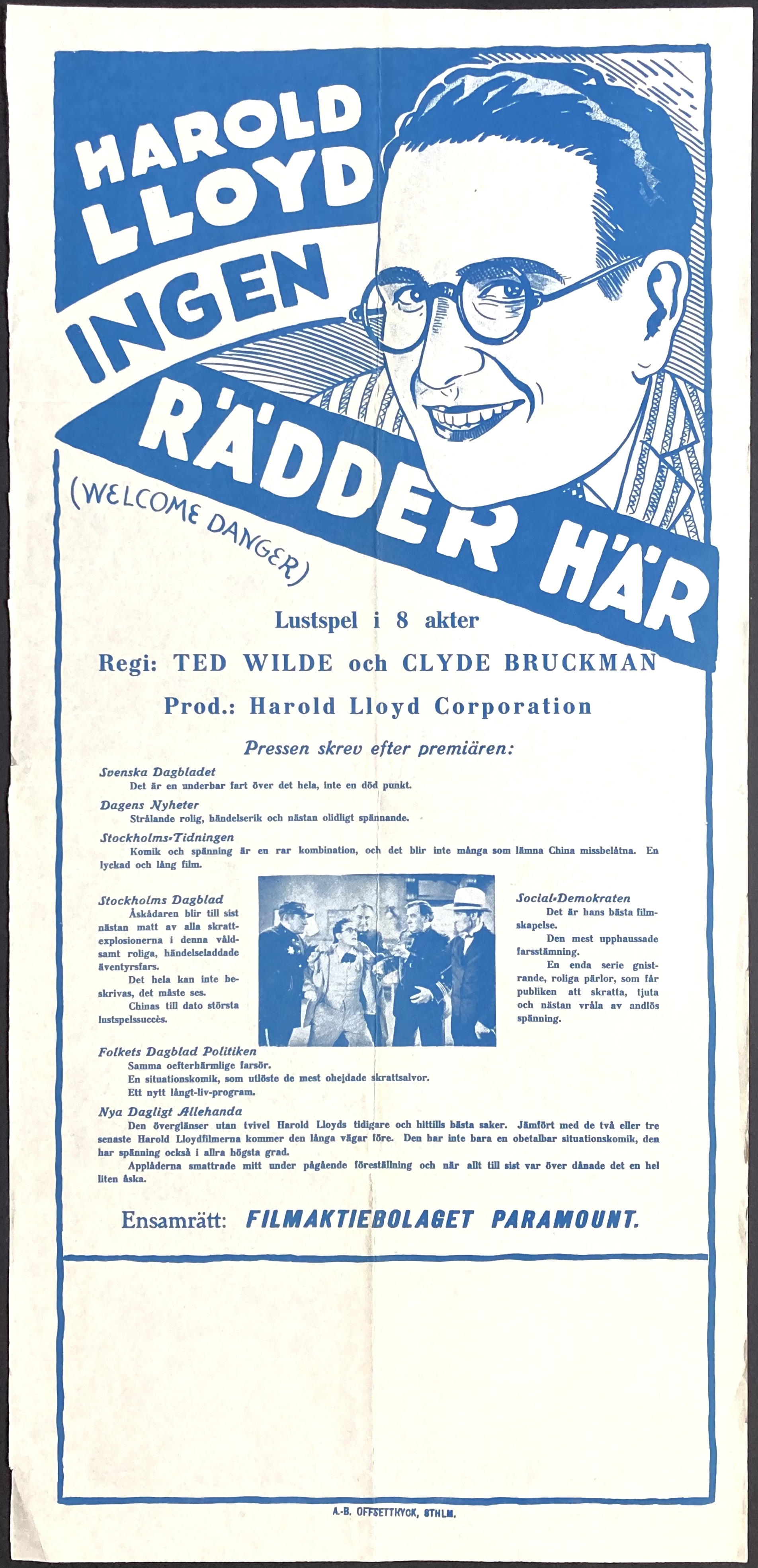 WELCOME DANGER (1929)