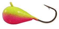 Fibe Mormyska M11 Volfram 1.9g 2pack för pimpelfiske. Rosa gul