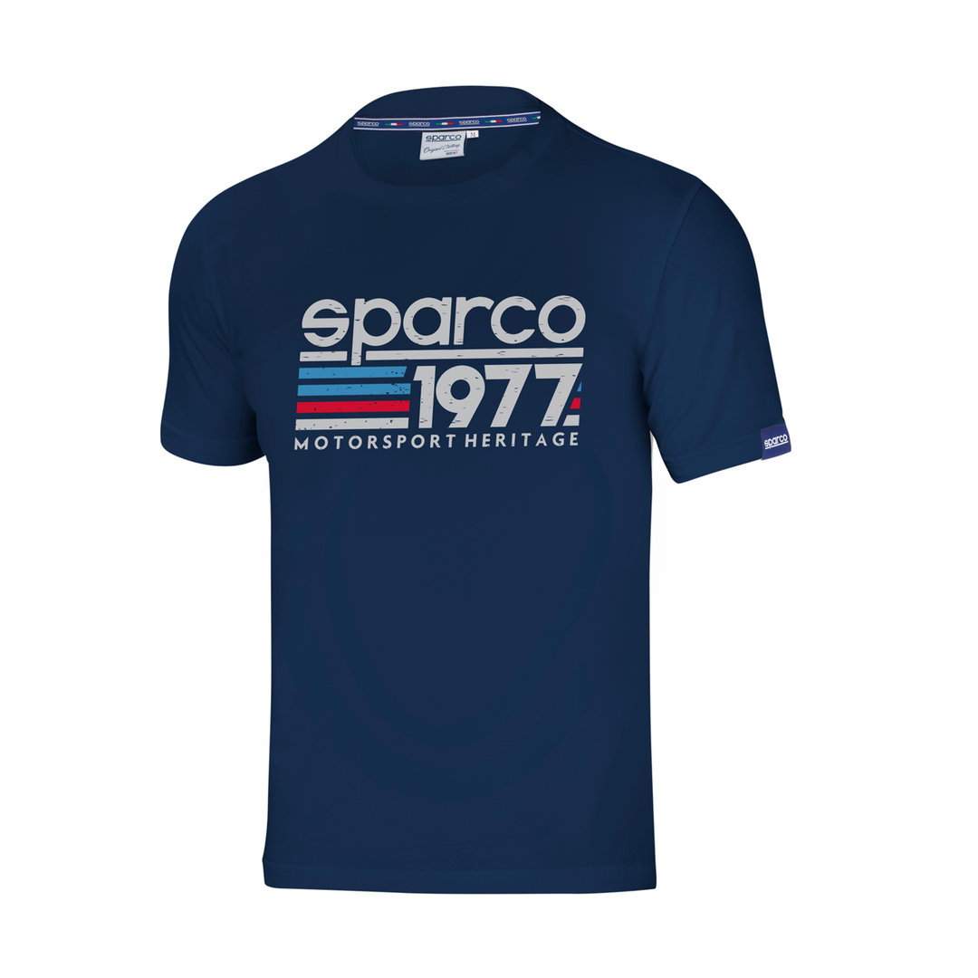 Sparco T-shirt, 1977,  marinblå