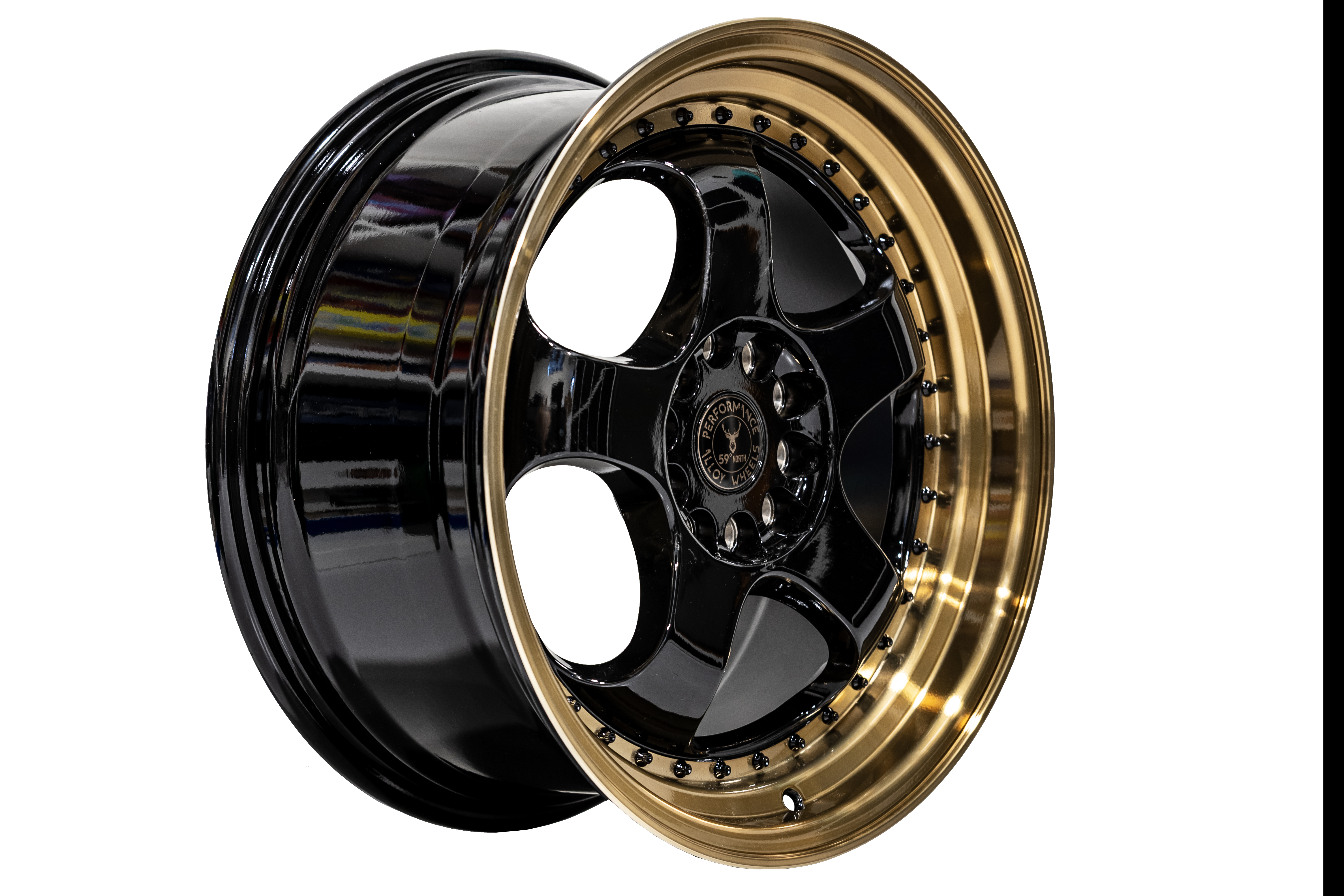 59°North Wheels D-002 8,5x18" ET35 5x114/5x120 blanksvart/bronze kant - 2