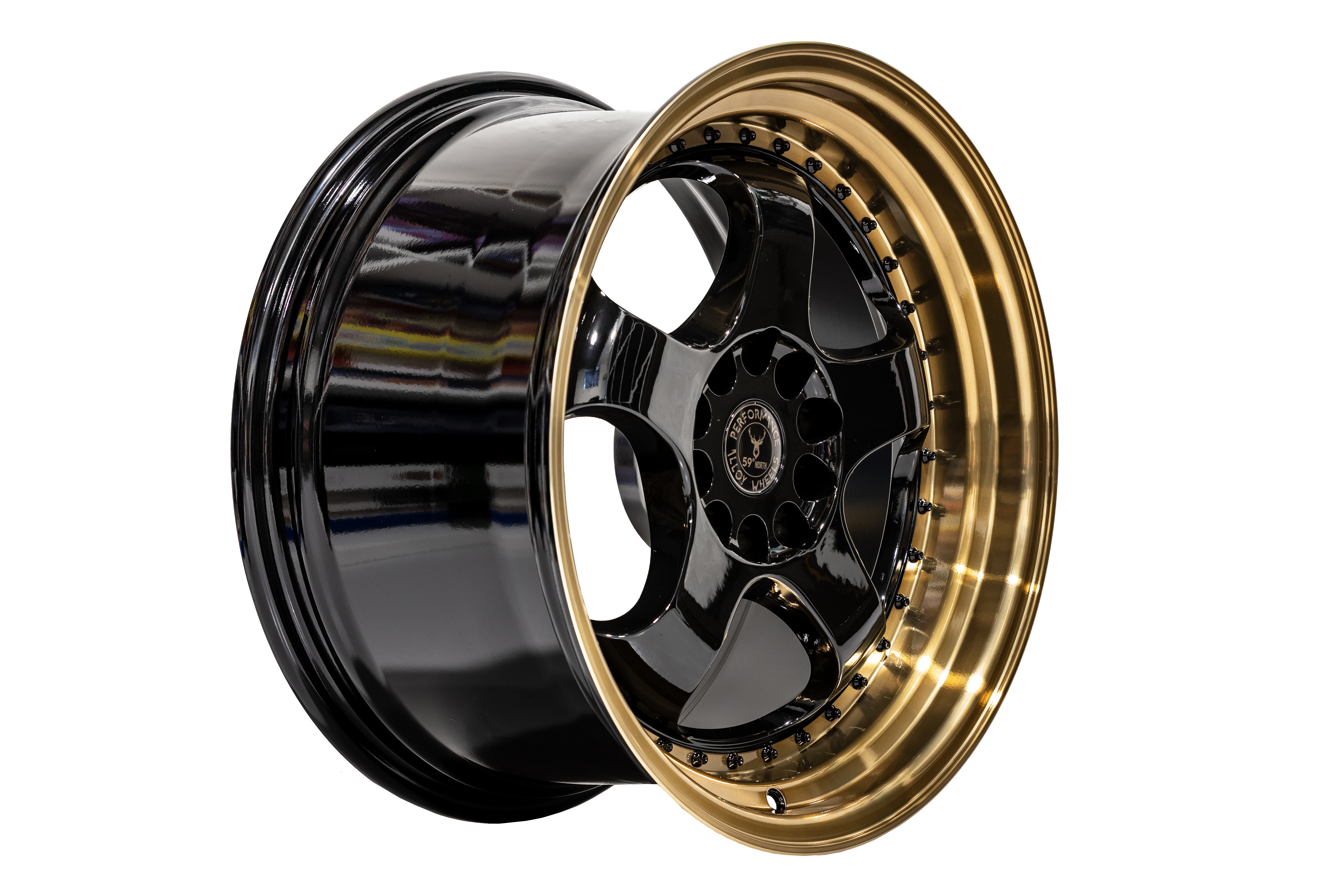 59°North Wheels D-002 9,5x18" ET20 5x114/5x120 blanksvart/bronze kant - 2