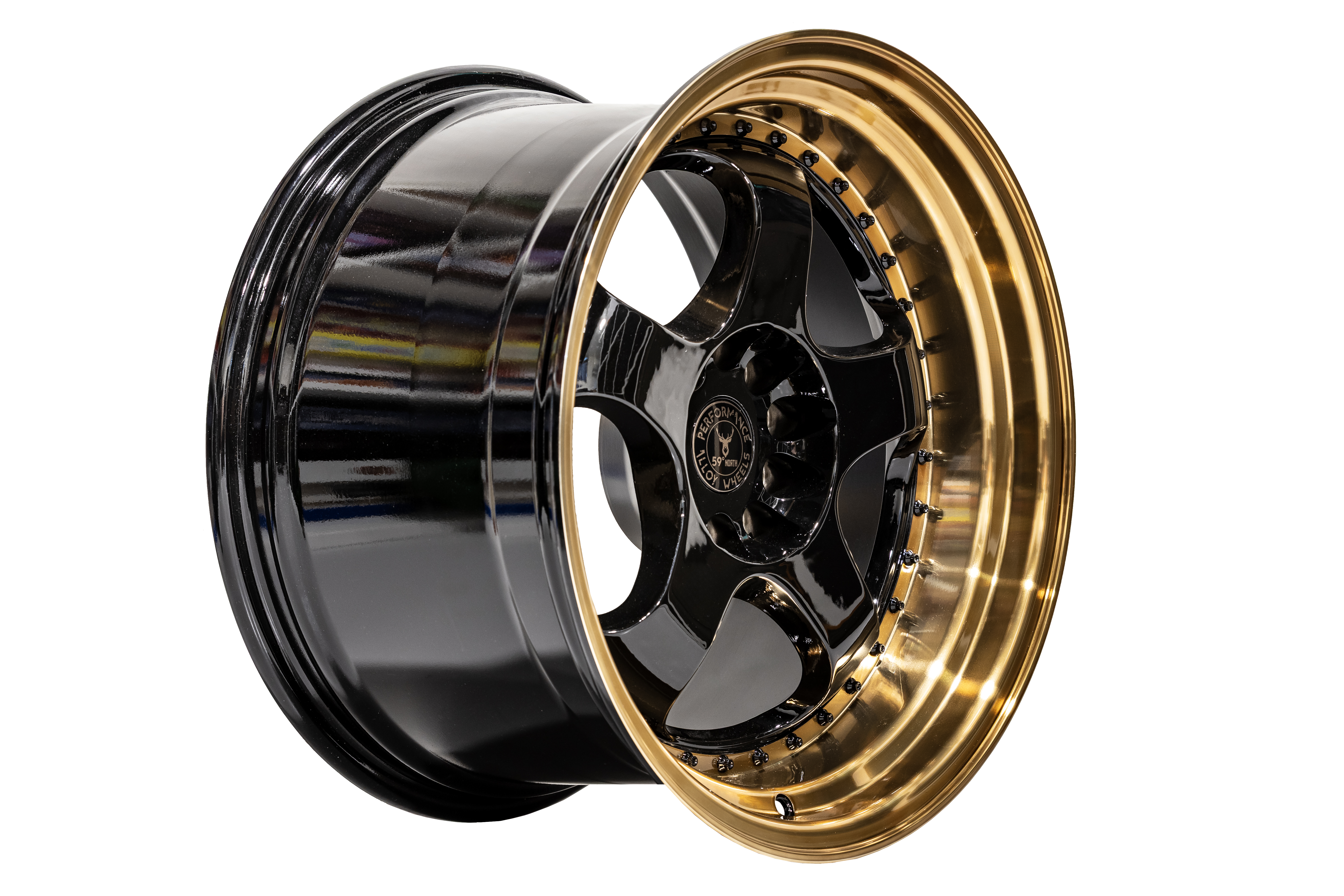 59°North Wheels D-002 10,5x19" ET22 5x108/112 blanksvart/bronze kant - 2