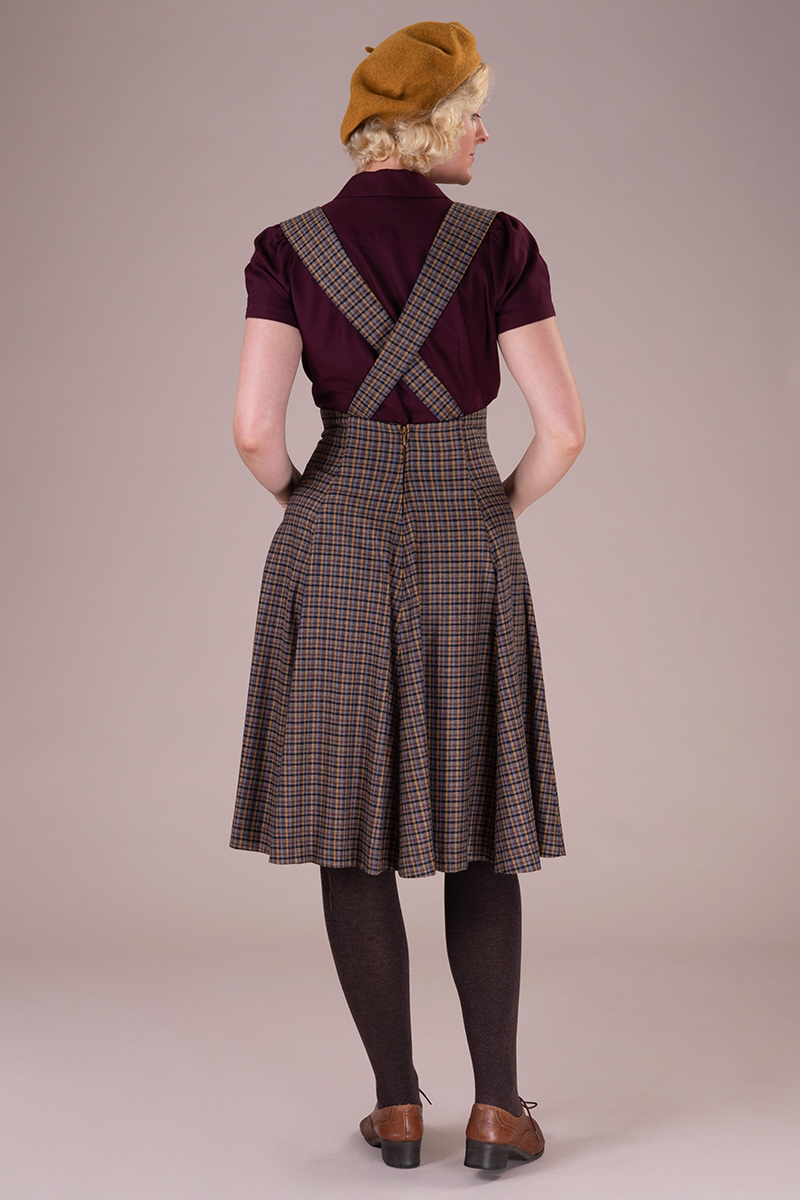 Pinafore check skirt new arrivals