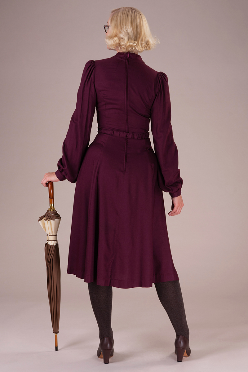 The Midwinter Midi Dress. Aubergine