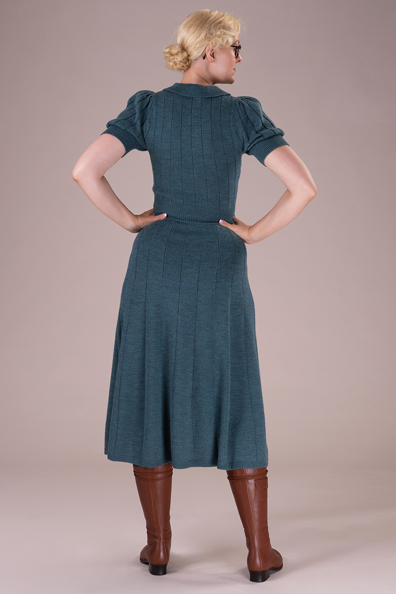 Teal knit dress outlet