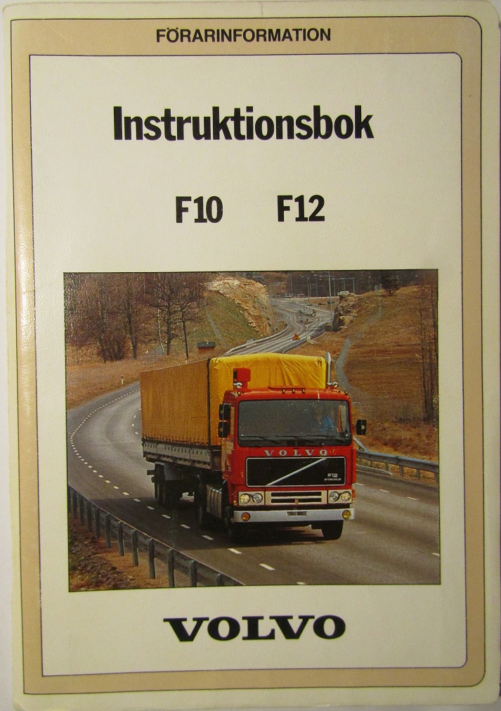 1983 Volvo F10 F12 Instruktionsbok 5.83