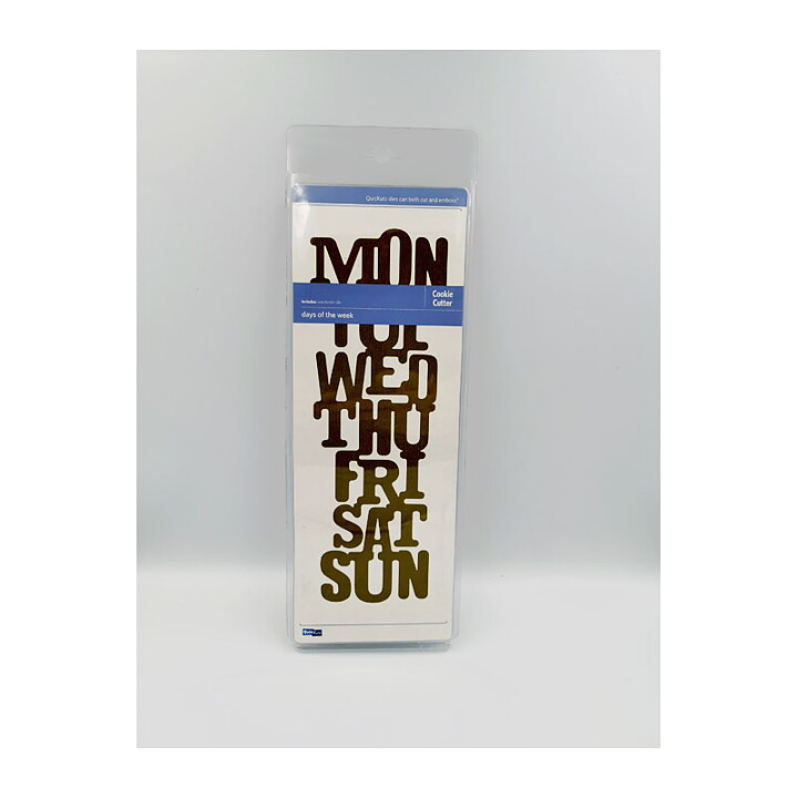 Quickutz Cookie Cutter Dies - Days of the Week CC-BDR-062
