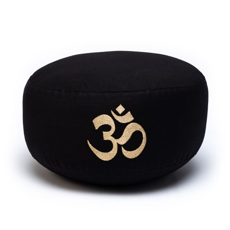 Meditation Cushion Black + Ohm Organic Cotton - 2