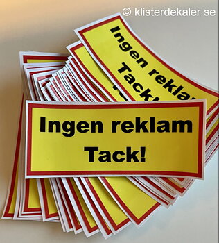 Dekal Ingen reklam Tack! 