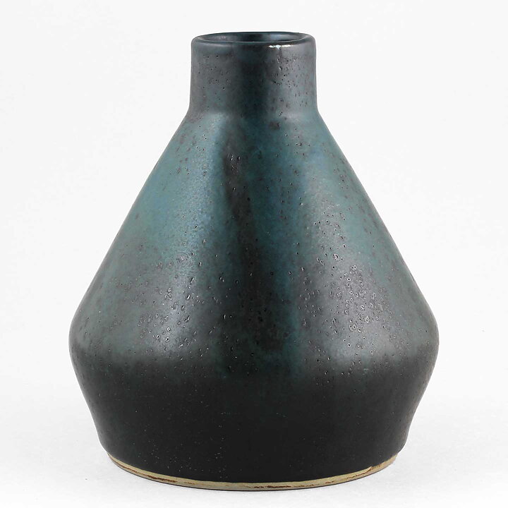 カールハリー・スタルハーネ 　ブラックグリーンのベース 17cm Vase 1960年代