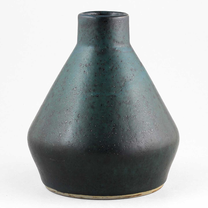 カールハリー・スタルハーネ 　ブラックグリーンのベース 17cm Vase 1960年代