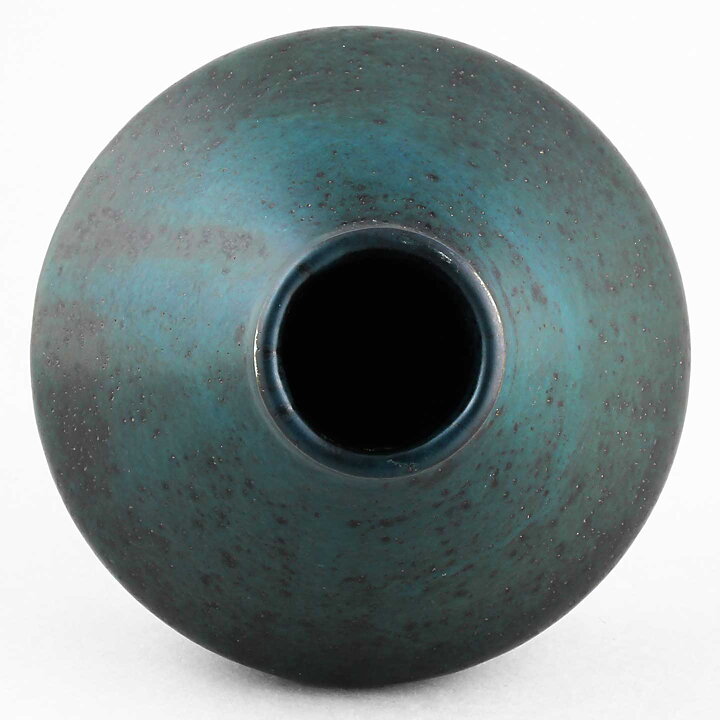 カールハリー・スタルハーネ 　ブラックグリーンのベース 17cm Vase 1960年代