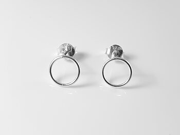 8 mm circle (0.8 mm wire) 925 silver earring
