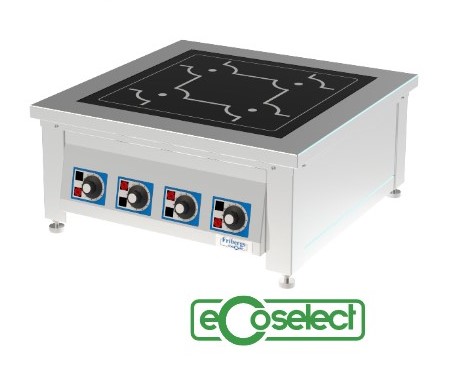 Fribergs - Bänkspis Induktion - FSITB4029 Pro - 4 zoner 16kW - Arbetsyta 4 zoner 220x220mm