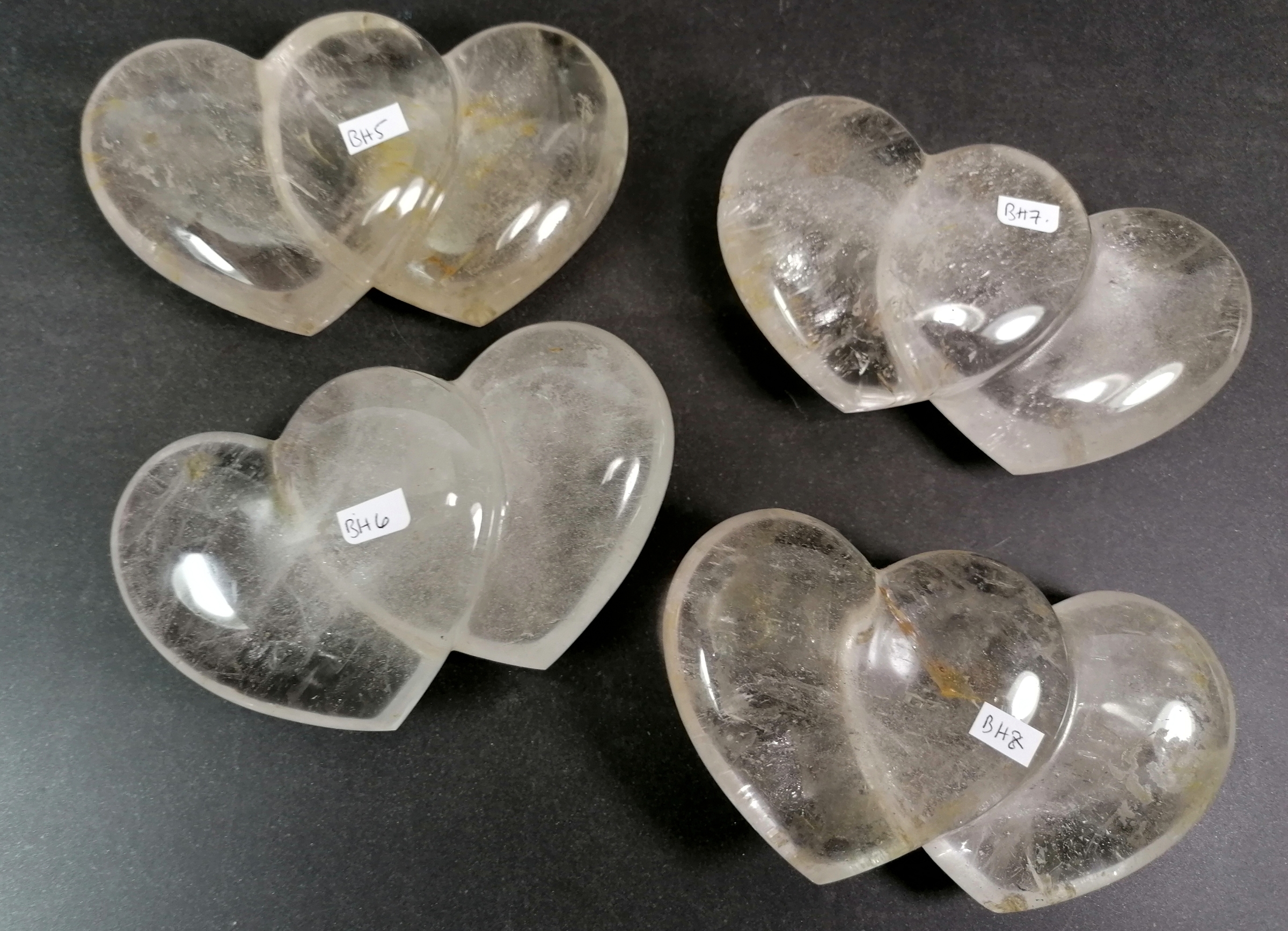Bergkristall Hjärtan - " 2 hearts as 1" 