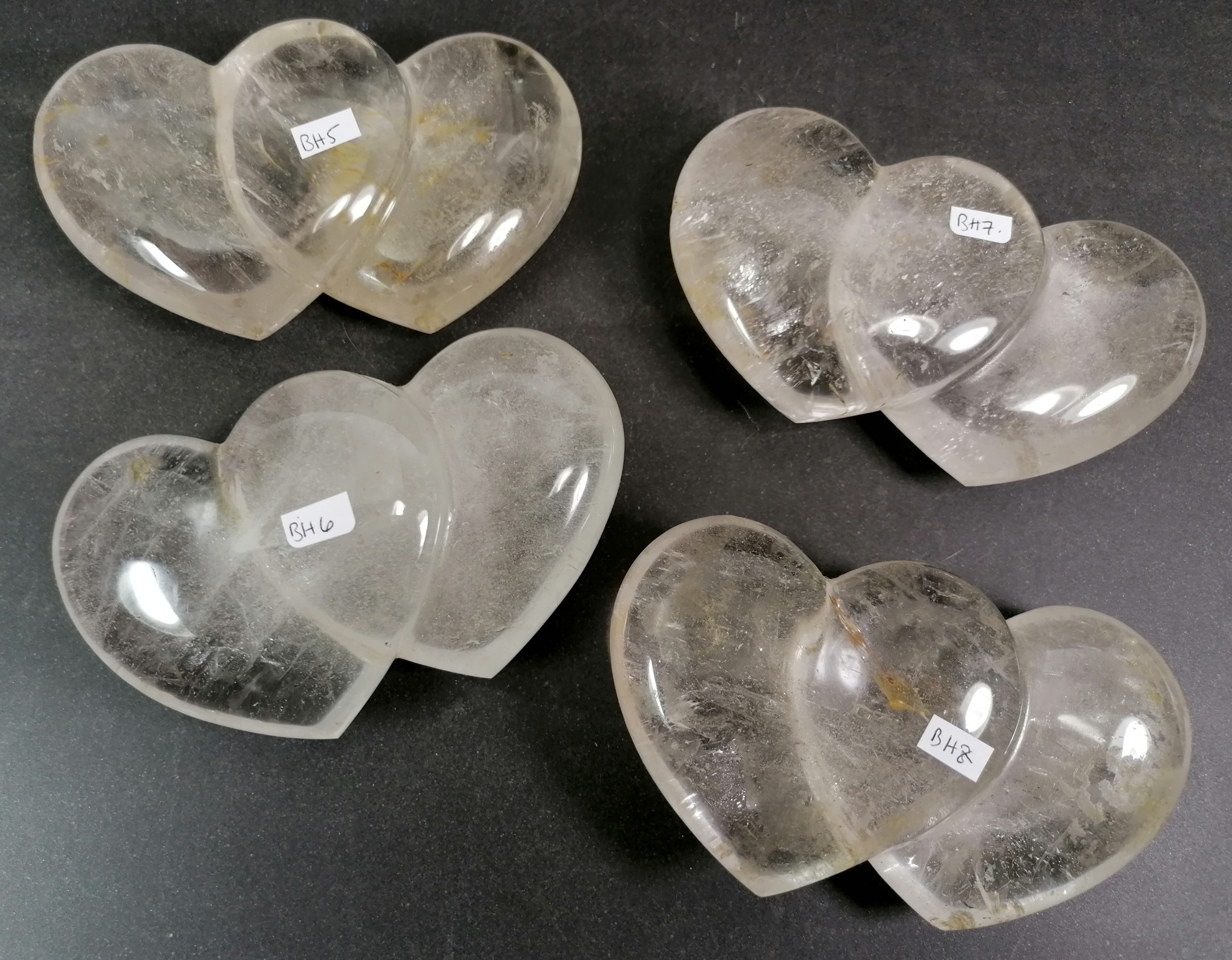 Bergkristall Hjärtan - " 2 hearts as 1"  - 2