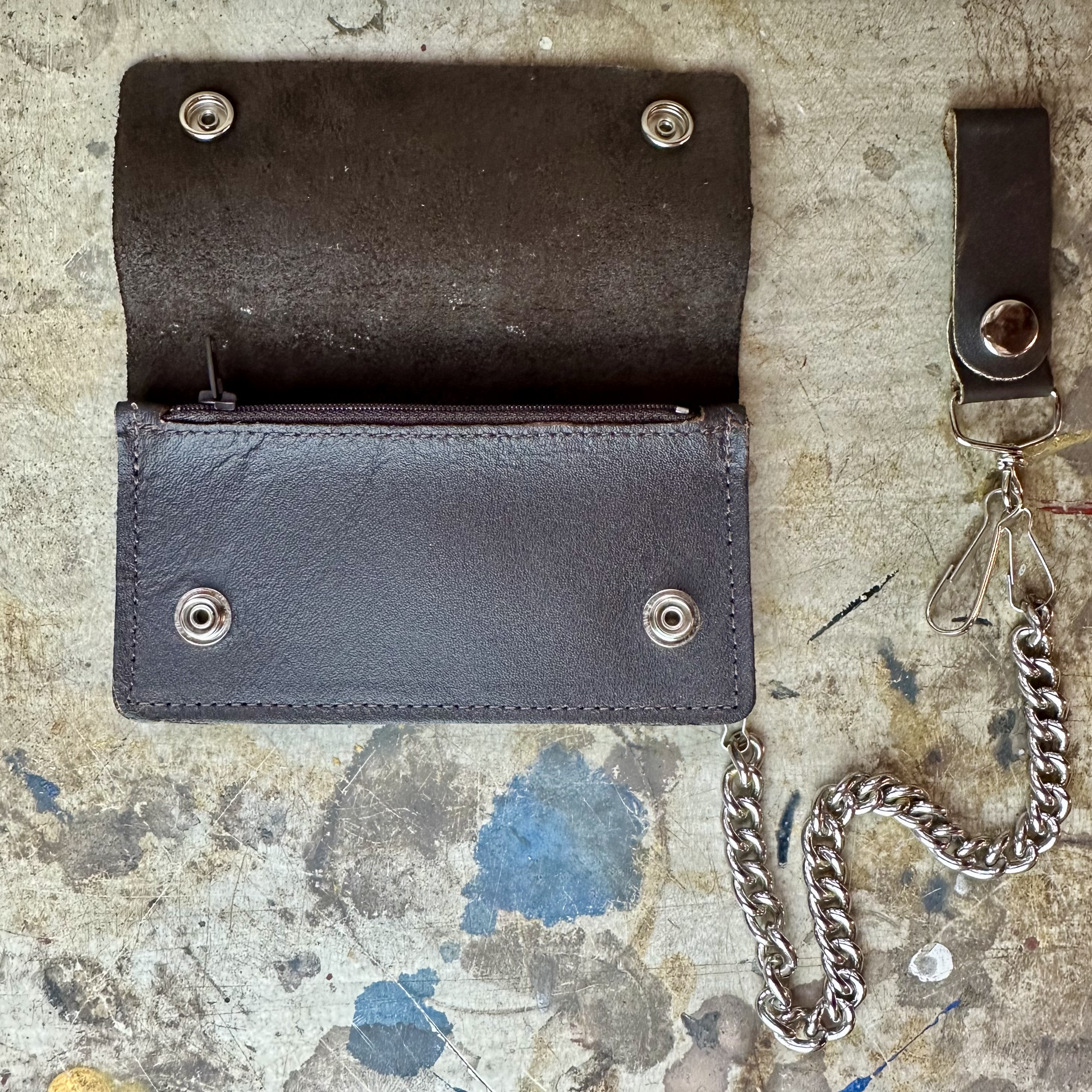 Trucker Wallet med kedja brun  - 2