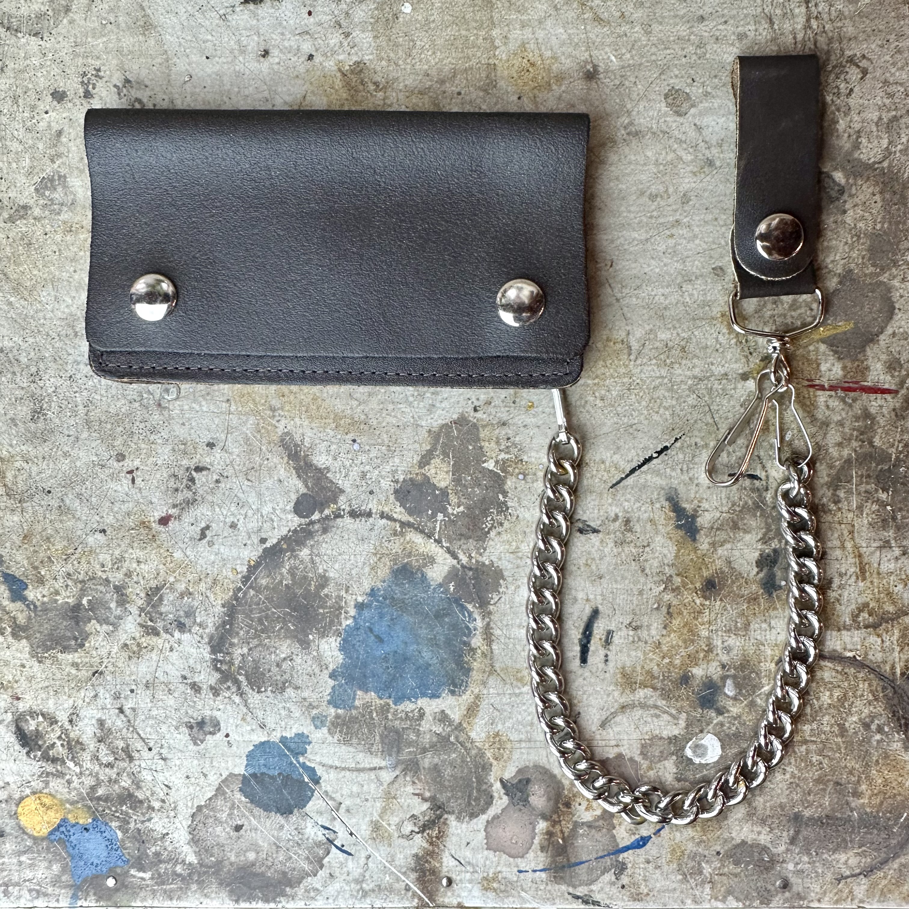 Trucker Wallet med kedja brun 