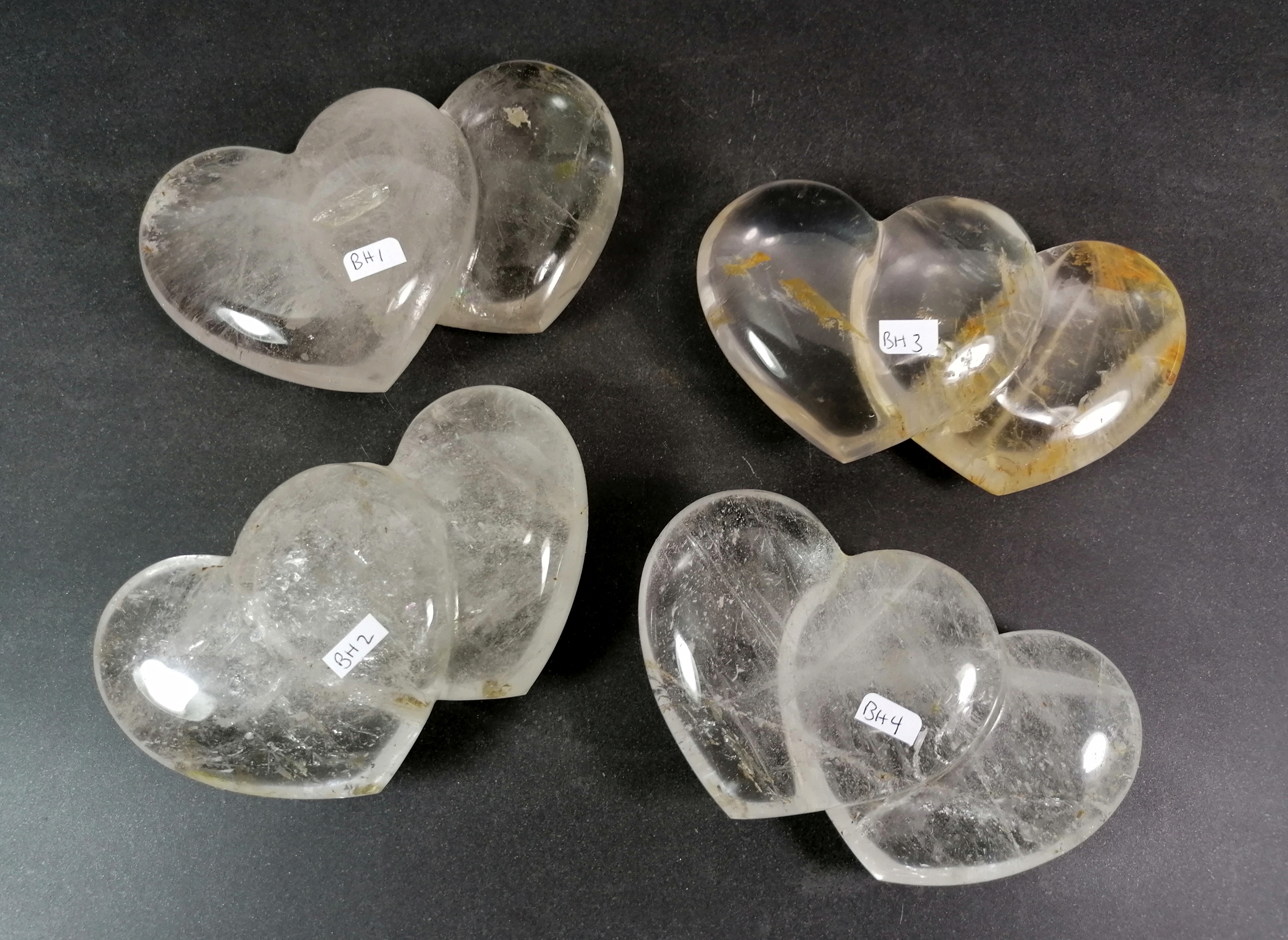 Bergkristall Hjärtan - " 2 hearts as 1" 