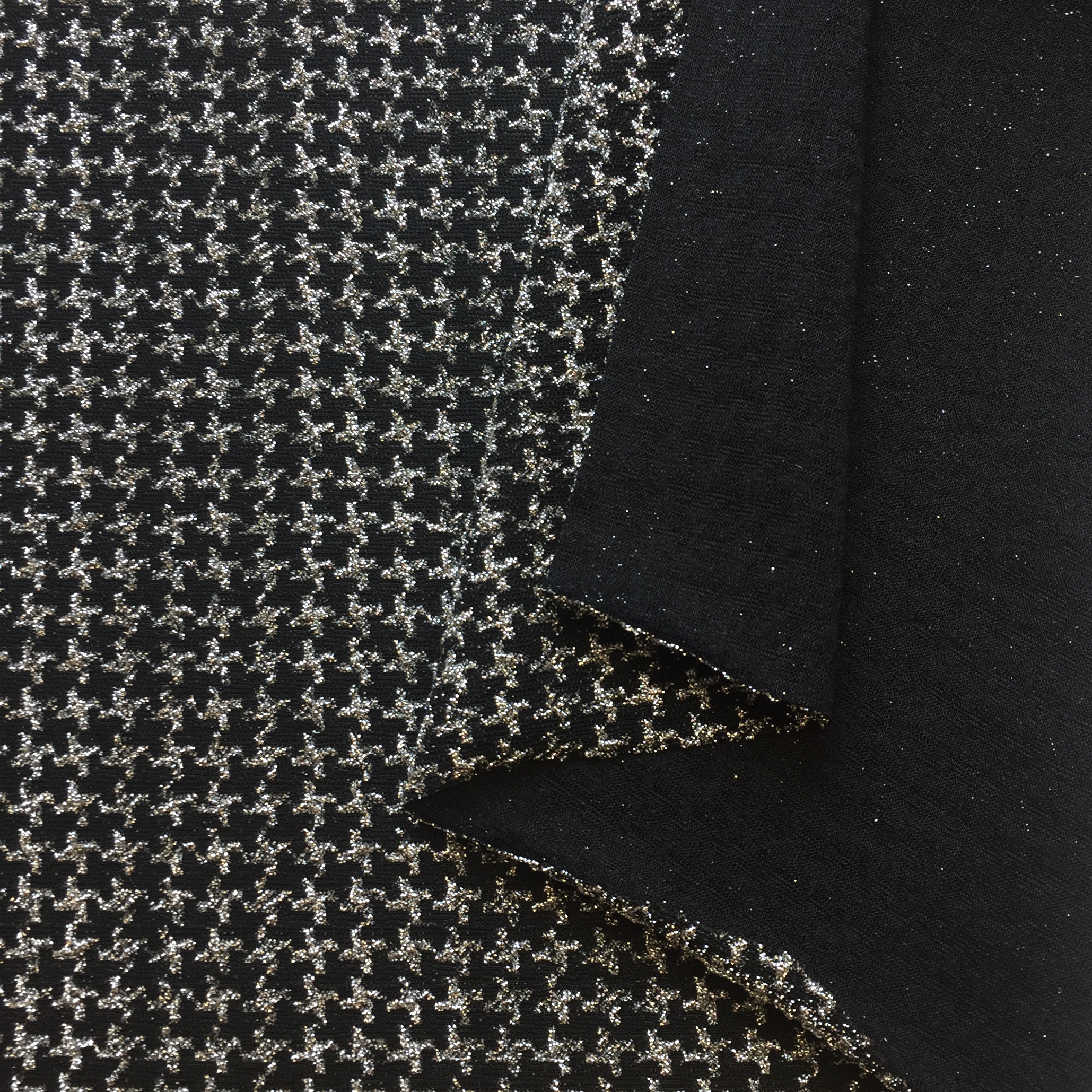 Houndstooth lurex jersey Silver NB6349 - 3