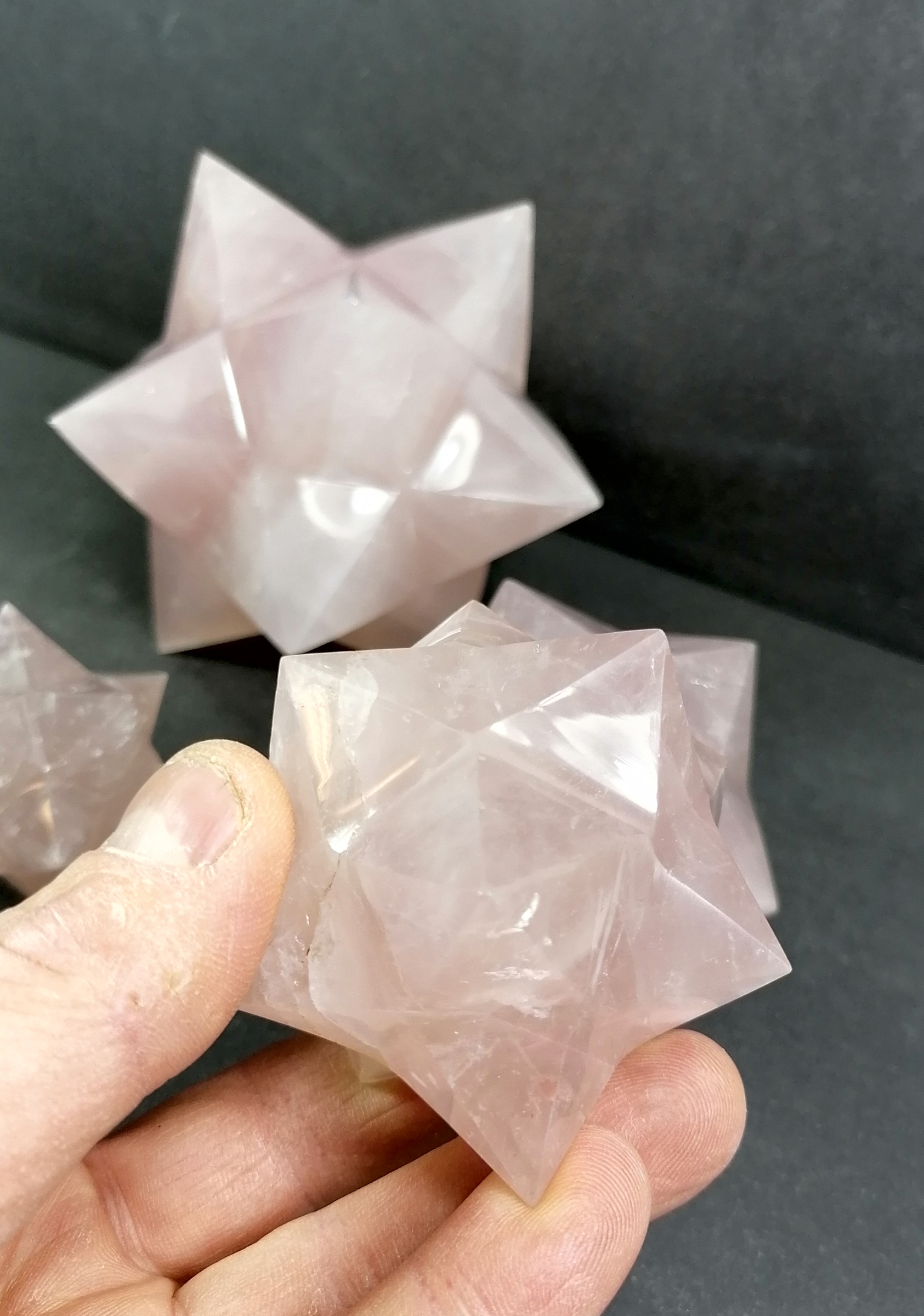 12 spetsig Merkaba i Lavendelkvarts  -Stora - 6