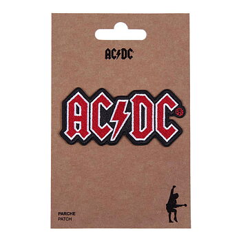 AC/DC tygmärke på produktförpackning