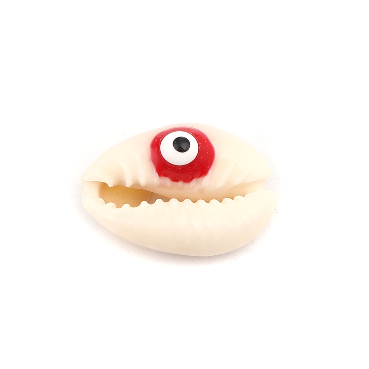Charm  bead , snail conch Red Evil Eye - 2
