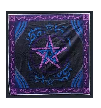 Altarduk / Väggbonad - Lila Pentagram  - 92cm