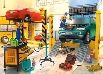 Car Workshop, 120-bitarspussel (B-13531)