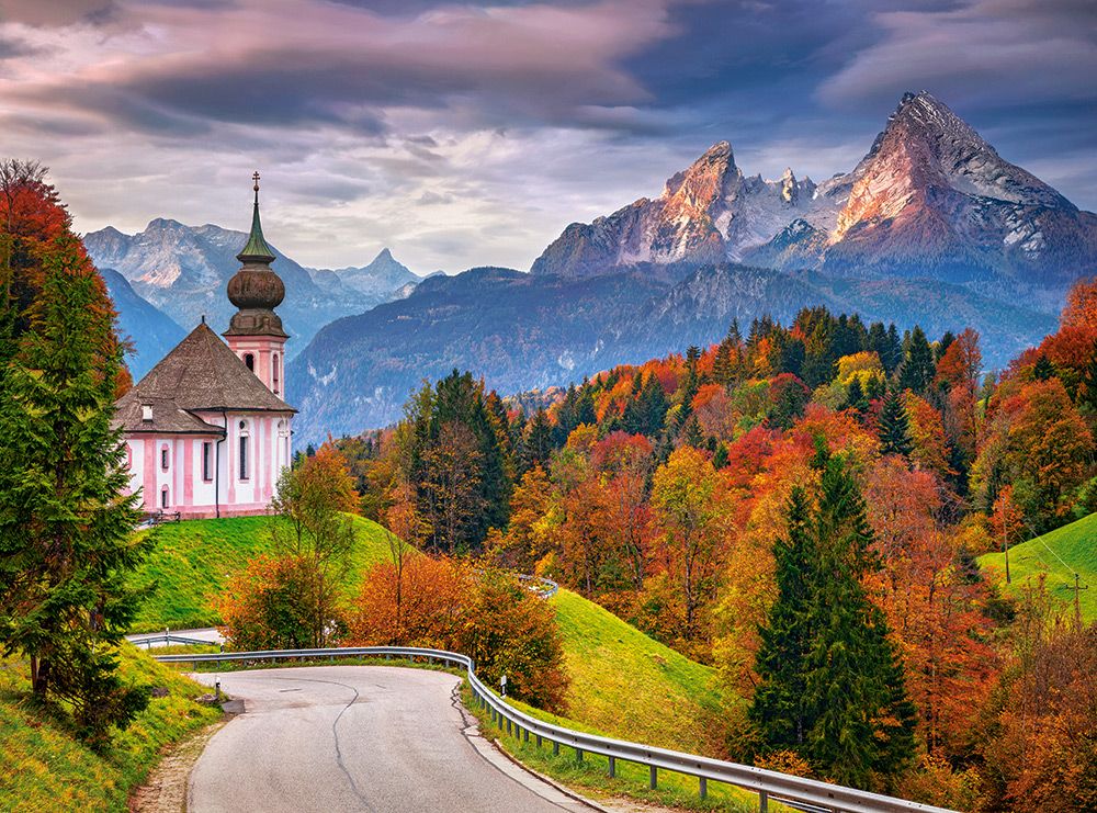 Autumn in Bavarian Alps, Germany, puslespil med 2000 brikker (C-200795)